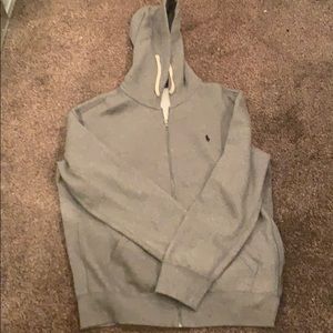 Ralph Lauren Fleece Hoodie Gray Size XL